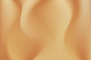 Aesthetic brown gradient background with grain texture, granulated particles textured flowing waves. Abstract retro beige color smooth noise backdrop for presentation, product display.