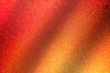 Color gradient dark grainy background, red orange yellow vibrant abstract on black, noise texture effect
