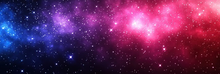Obraz premium Dark Purple Starry Sky Background with Vibrant Stars