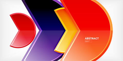 Trendy round shapes with triangular angle design element. Vector Illustration For Wallpaper, Banner, Background, Card, Book Illustration, landing page