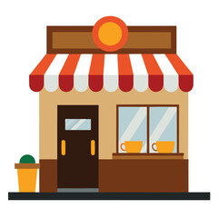 illustration of a coffee shop