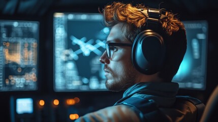 Pilot in Cockpit.