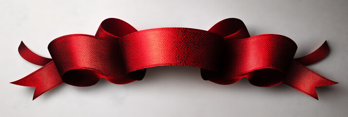 Red ribbon tied in a bow, perfect for adding a touch of elegance.