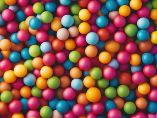 Fototapeta premium Colorful Candy Balls Pile