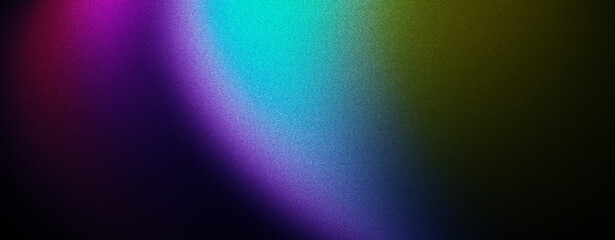 Abstract Blue and Green Gradient Background with Grainy noisy texture
