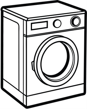 recommend clip art: Washing machine vector silhouette