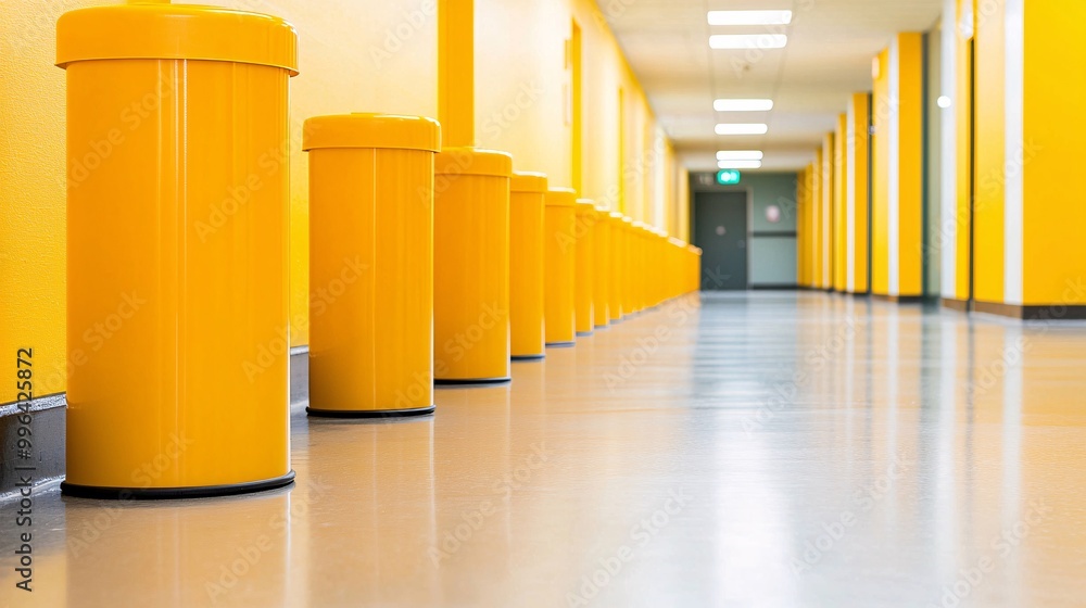 Poster biohazard waste disposal systems - emphasizing secure containment safety protocols and control for r