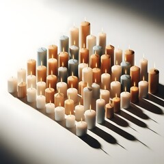 Obraz premium Burning candles stacked 