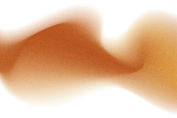 Abstract grunge brown gradient flowing wave form with grain texture, isolated sand dust PNG. Vintage beige smooth noise design element, transparent background. Aesthetic granulated decoration.