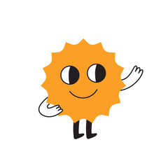 Vector logo design template and graphic elements for advertising, branding, posters and banners, funny cartoon illustrations with smiling character and mascots, abstract stickers and line icons