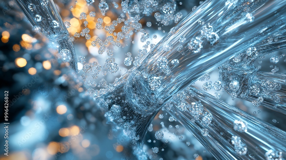 Poster abstract data flow digital art visualization