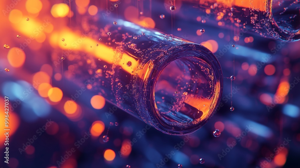 Poster abstract data flow digital art visualization