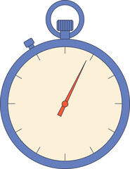 A simple illustration of a stopwatch, indicating time tracking or measurement.