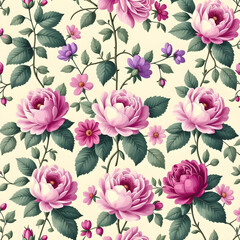 vintage wallpaper with flowers
