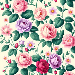 vintage wallpaper with flowers
