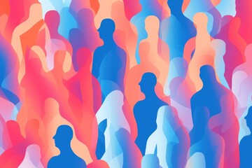 People backgrounds abstract pattern.