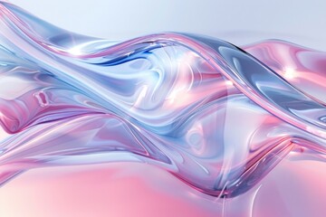 Naklejka premium A pink and blue wavy abstract design on a background, great for use in digital art or as a visual element