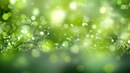 Obraz premium Blur bookeh silver lights or flashes on a lime color background