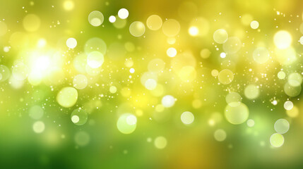 Blur bookeh silver lights or flashes on a chartreuse color background