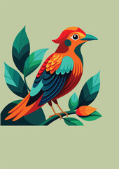 Cartoony bird illustration 