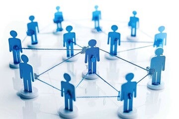 A group of blue-skinned people forming a circular shape, possibly for a ritual or gathering