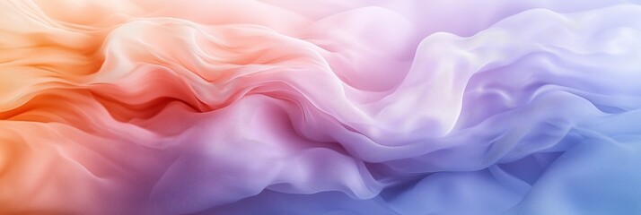 Obraz premium A soft, dreamy background with pastel-colored clouds and flowing fabrics in an ethereal style