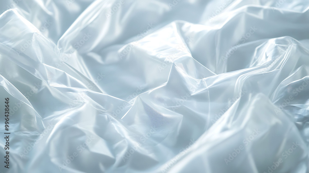 Poster abstract white fabric texture with soft folds and wrinkles.