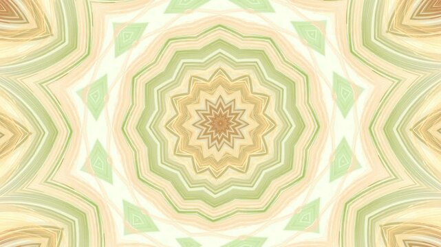bl&uuml;tenf&ouml;rmige pastellfarbende symmetrische Form, Mandala, Blume, Muster, gelb, gr&uuml;n