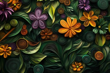 Stock wallpaper with swirling floral patterns.
