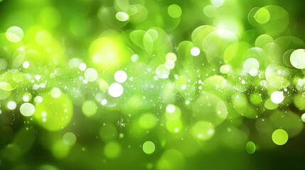 Fototapeta premium Blur bookeh silver lights or flashes on a vivid lime color background