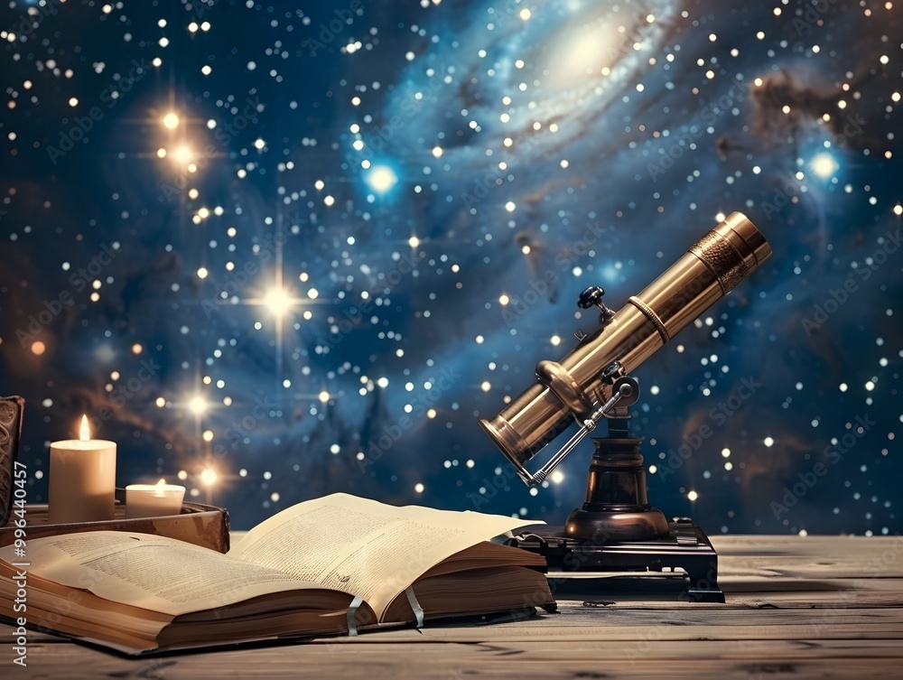Poster personalized astronomy course with interactive stargazing guides and custom of the universe