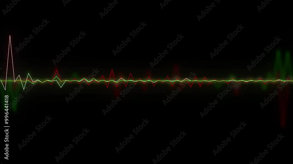 Poster line sound wave equalizer. audio waves and spectrum. music sound wave or audio waveform isolated on 