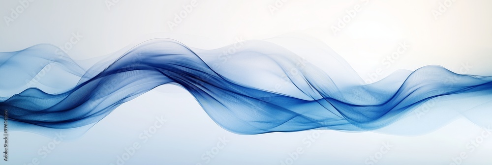 Poster abstract blue wave background vector presentation design illustration with white space