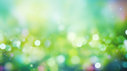Obraz premium Blur bookeh colorful lights or flashes on a lime color background