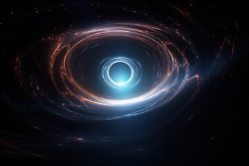 A wormhole, a portal connecting two distant points in spacetime, its swirling vortex of energy illuminating the surrounding space