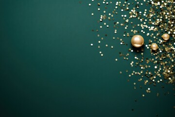 Gold glitter backgrounds luxury green.