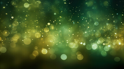 Blur bookeh colorful lights or flashes on a olive green color background