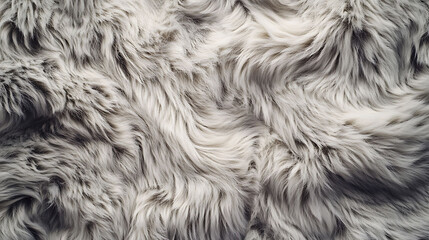 Close up of soft, white faux fur.