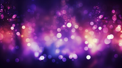 Blur bookeh colorful lights or flashes on a dark purple color background