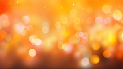 Fototapeta premium Blur bookeh colorful lights or flashes on a light orange color background
