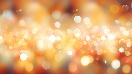 Obraz premium Blur bookeh colorful lights or flashes on a light yellow color background