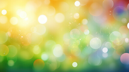 Obraz premium Blur bookeh colorful lights or flashes on a light lime color background