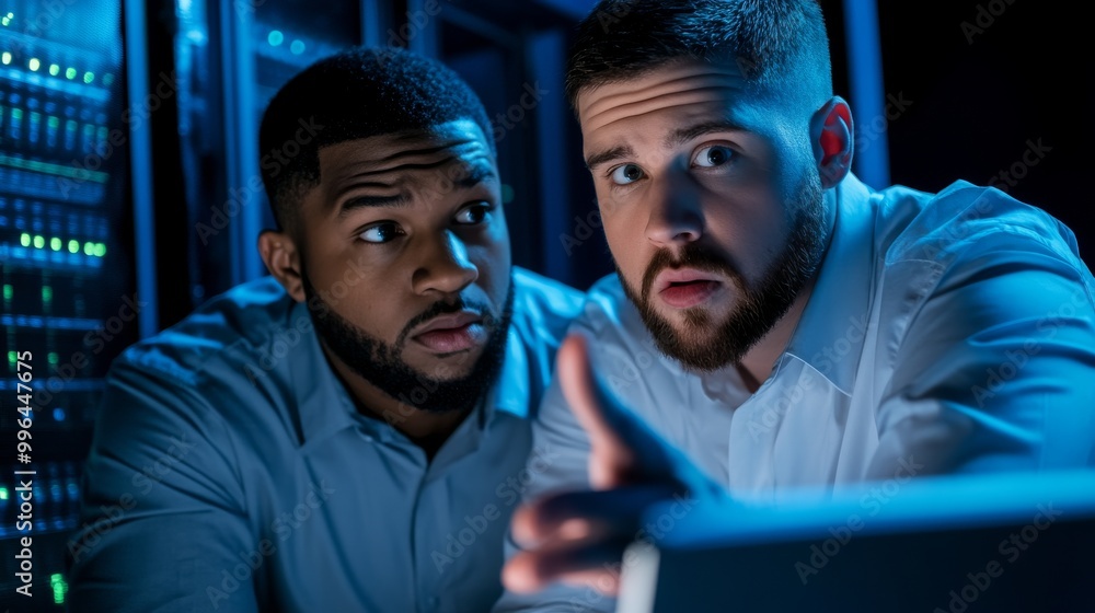 Poster data center electronics diagnostic tests are performed by colleagues in order to detect and fix soft