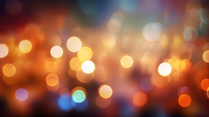 Obraz premium Blur bookeh colorful lights or flashes on a vivid brown color background