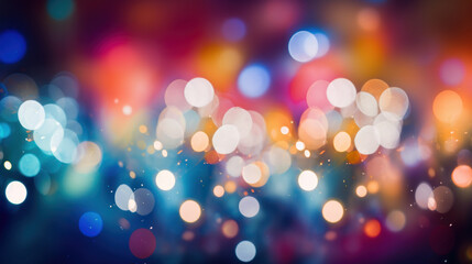 Obraz premium Blur bookeh colorful lights or flashes on a colorful color background