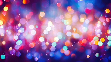 Blur bookeh colorful lights or flashes on a colorful color background