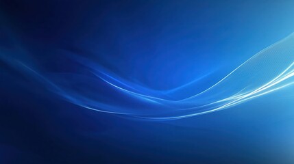 A soothing abstract digital art in shades of blue with gentle flowing lines creating a serene and calm visual effect.