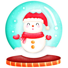 snowman with red hat