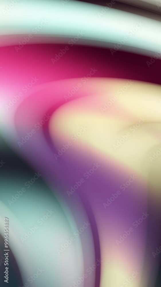 Poster colorful blurred streams of curving lines. stock animation. beautiful blurred lines move slowly like