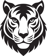 tiger head minimalist logo design
